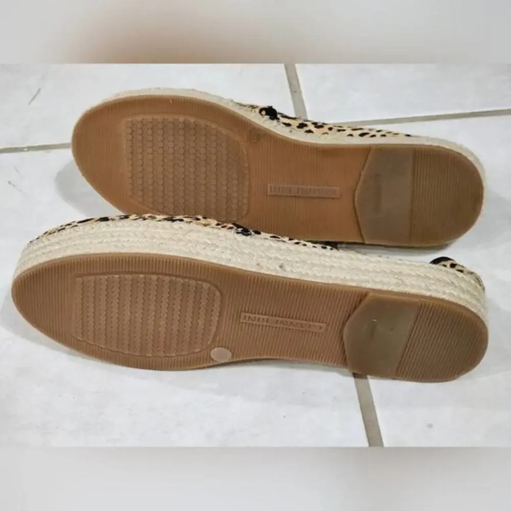 Gianni‎ Bini Leopard print Calf Hair Espadrille loafers Size 10